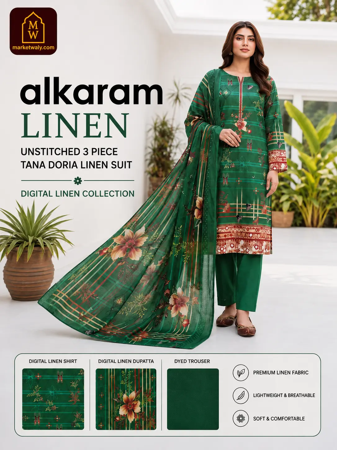 Linen Tana Doria — 3 Piece